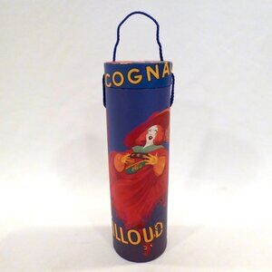 NEW 13” POTTERY BARN WINE BOTTLE GIFT TUBE PACKAGE VINTAGE COGNAC ADVERTISING